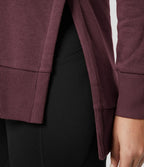 Bluza Casual i bawełniana z Col Rond et Fente Latérale