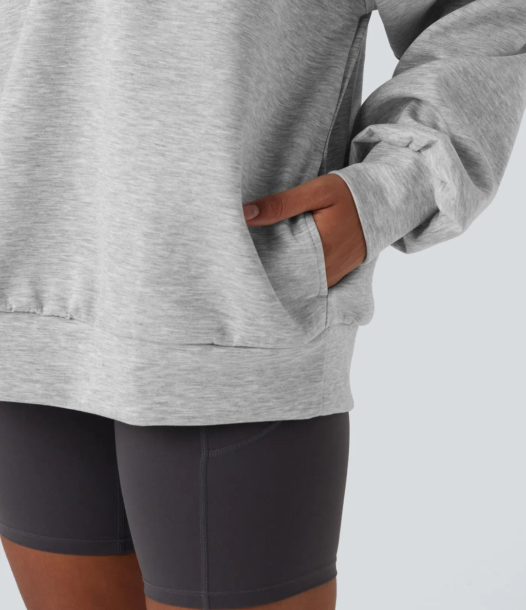 Bluza casual col montant coupe décontractée z kieszeniami