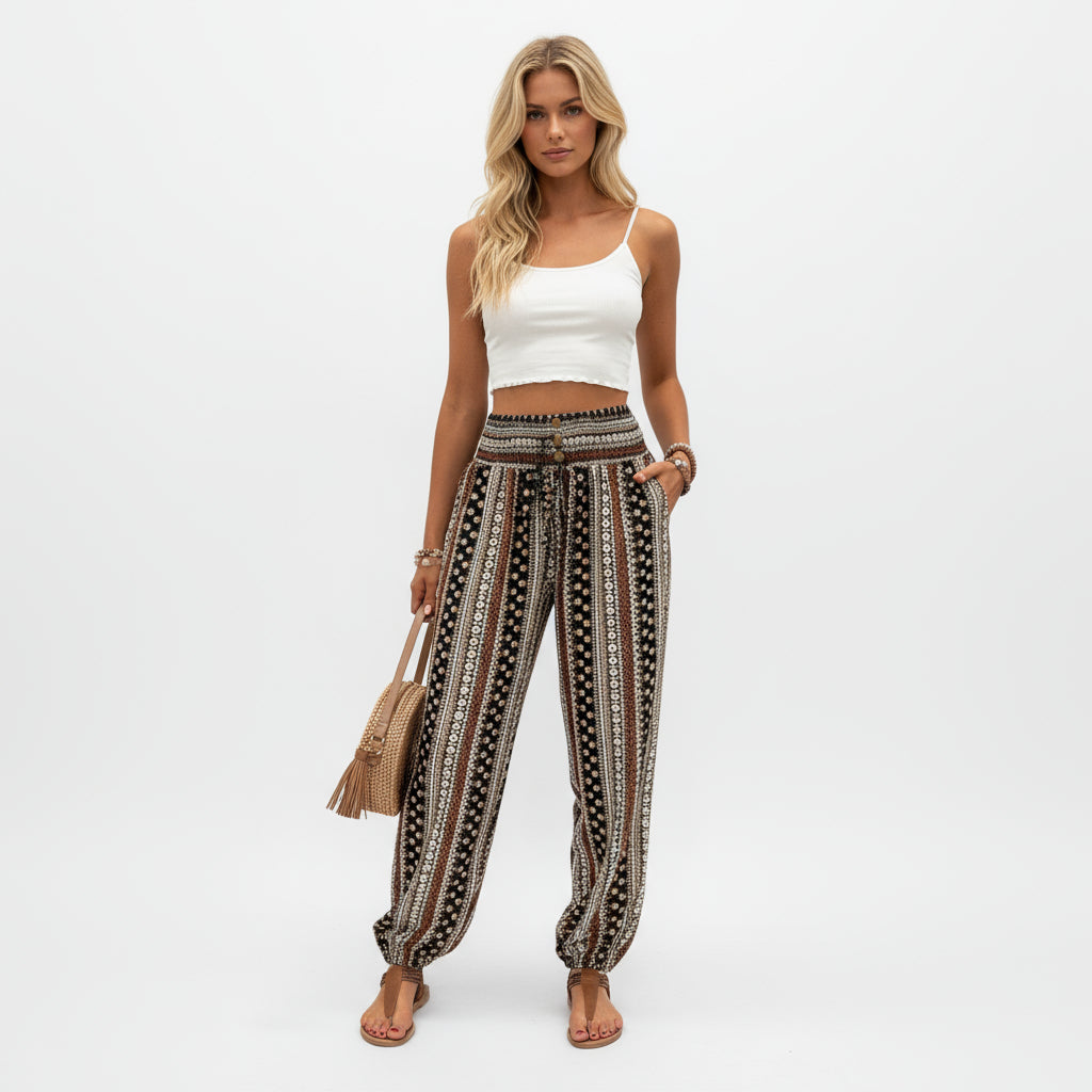 Spodnie Mila à ethniques z motywami