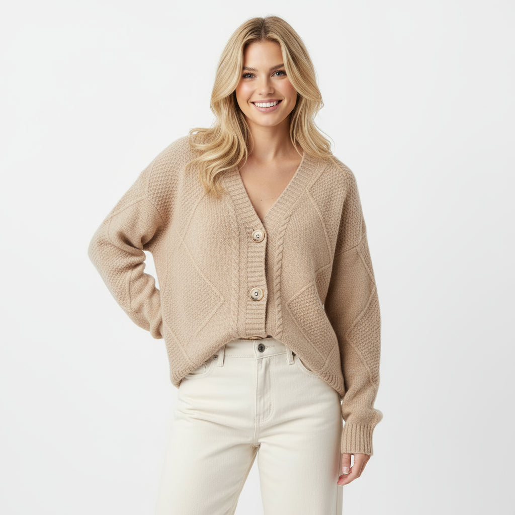 Kardigan tricoté au Charme Feminin