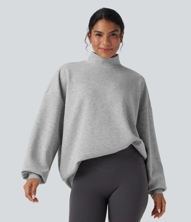 Bluza casual col montant coupe décontractée z kieszeniami