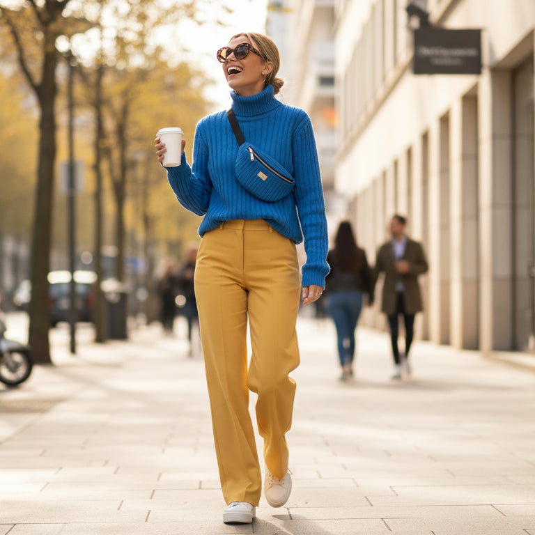 Polo z prążkowanej wełny