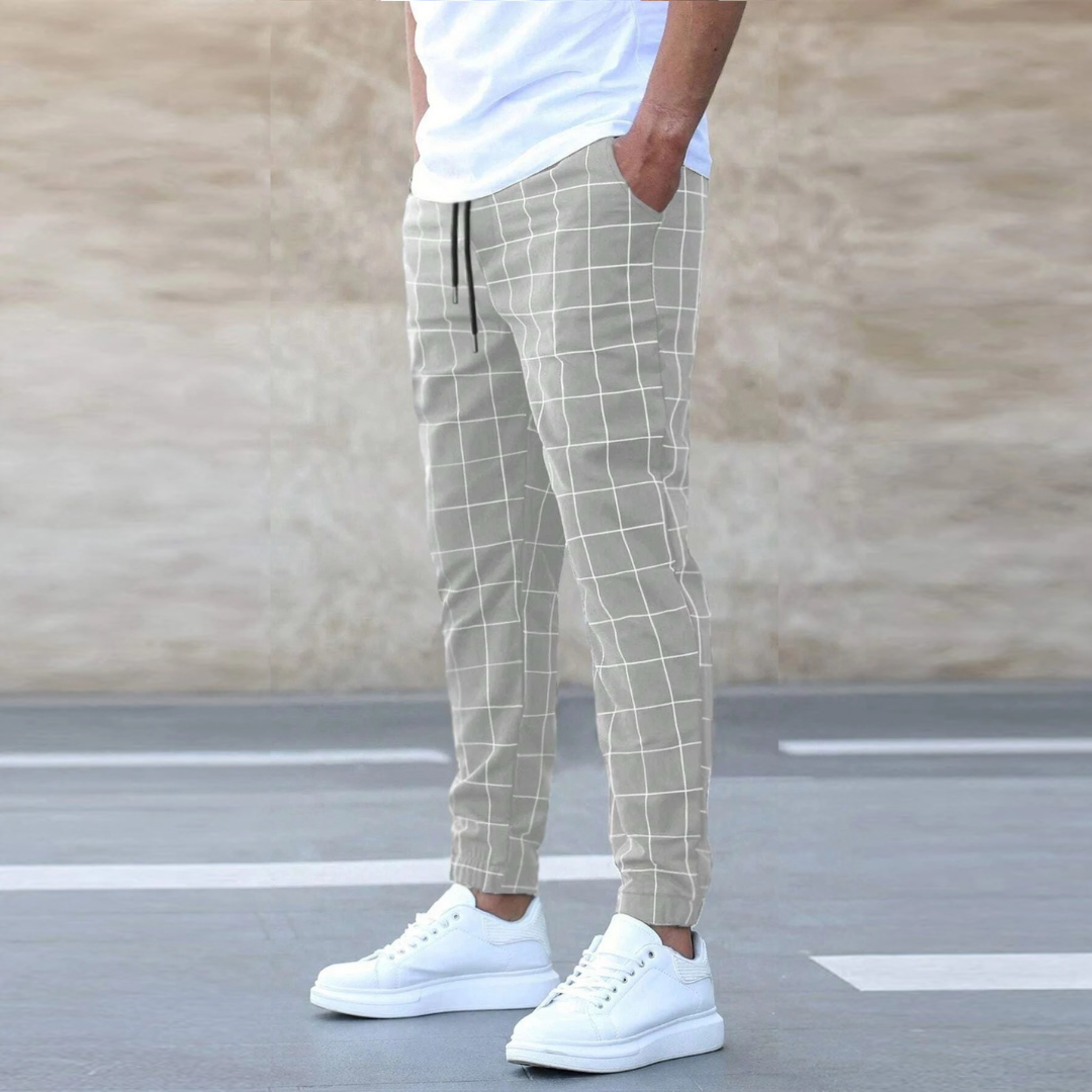 Spodnie dresowe w kratę Thomasson