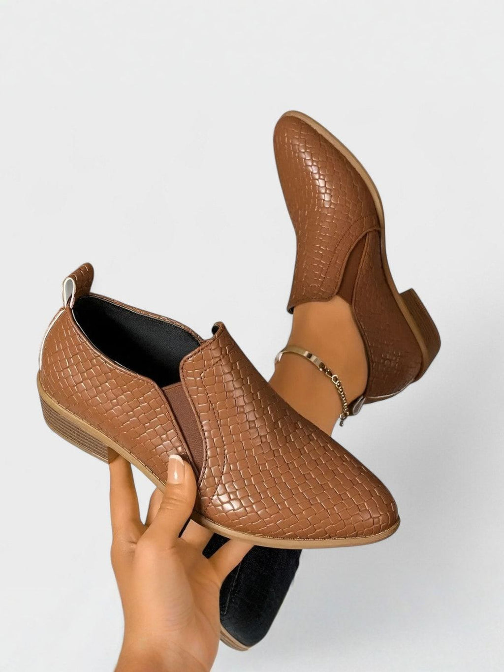 ALEKSJA | Eleganckie mokasyny w licznych blokach 