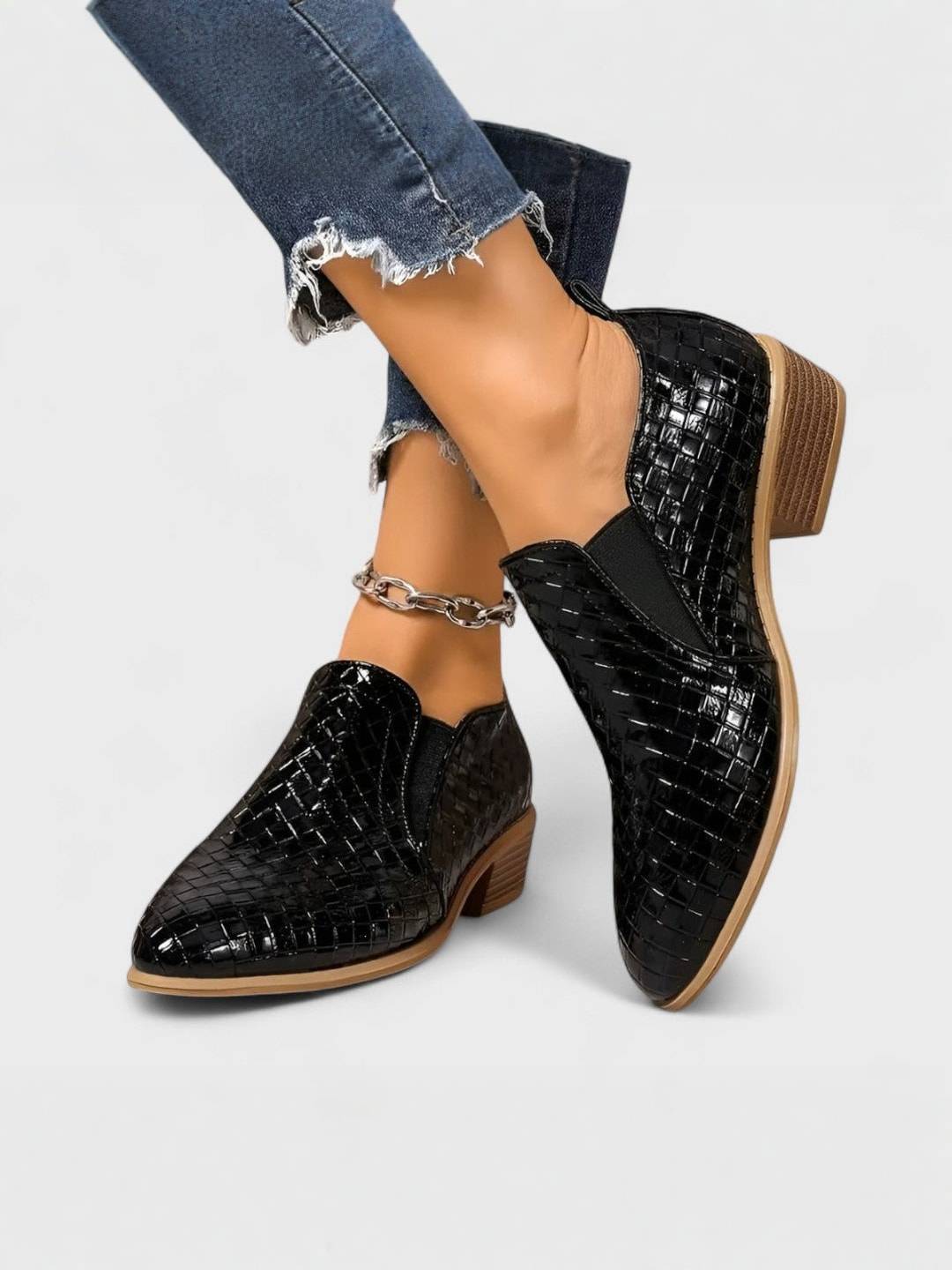 ALEKSJA | Eleganckie mokasyny w licznych blokach 