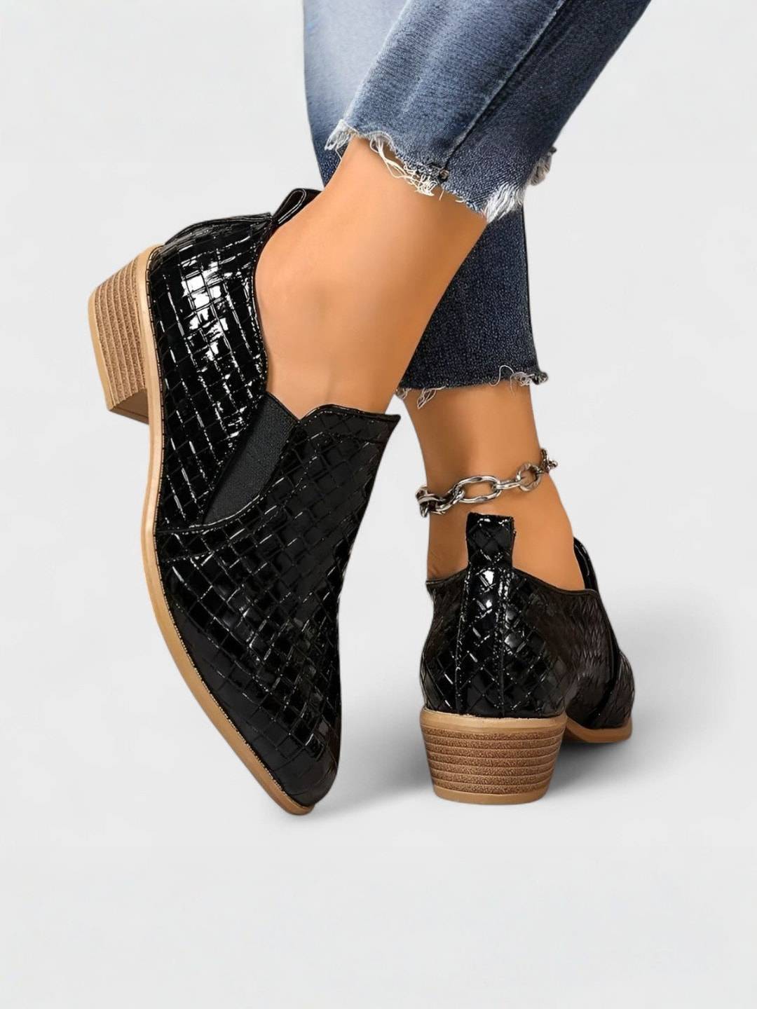 ALEKSJA | Eleganckie mokasyny w licznych blokach 