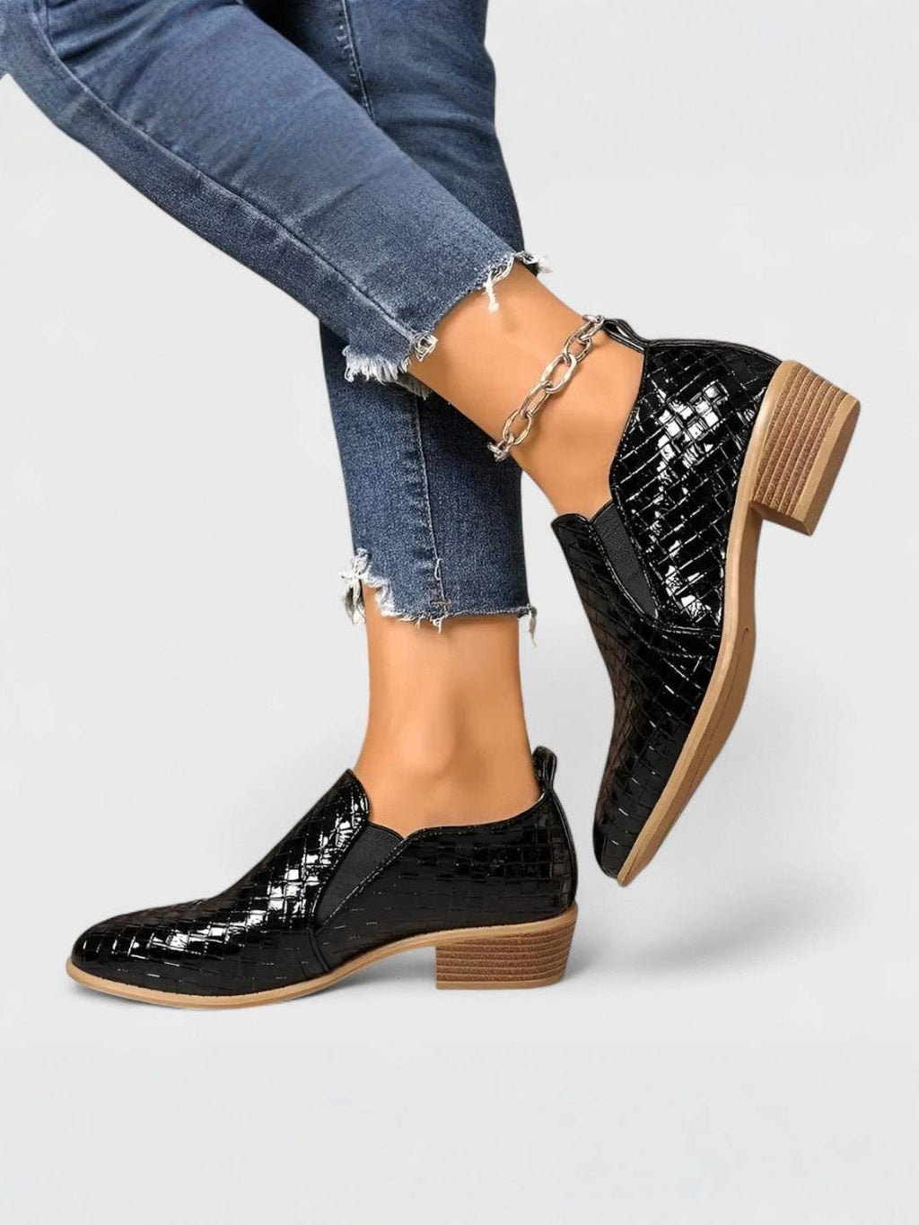 ALEKSJA | Eleganckie mokasyny w licznych blokach 