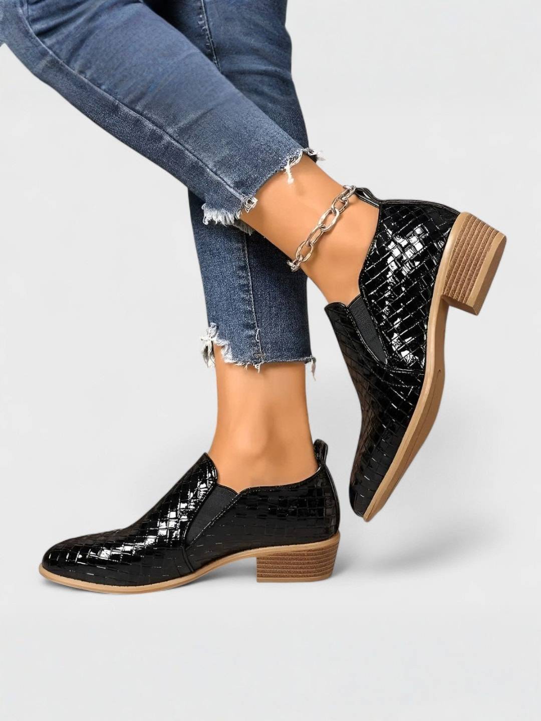 ALEKSJA | Eleganckie mokasyny w licznych blokach 