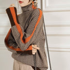 Klemencja | Pull à col roulé à rayures kontrastujące