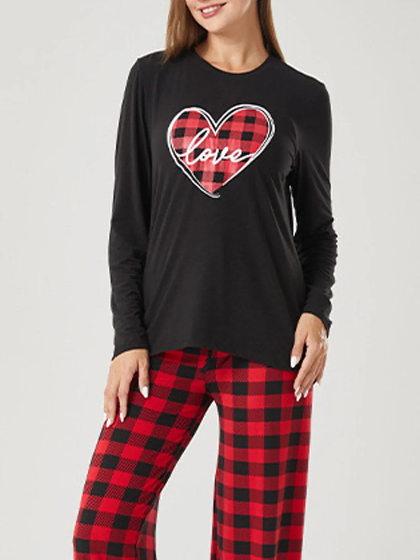 Ensemble piżama de Noël rouge à imprimé Original