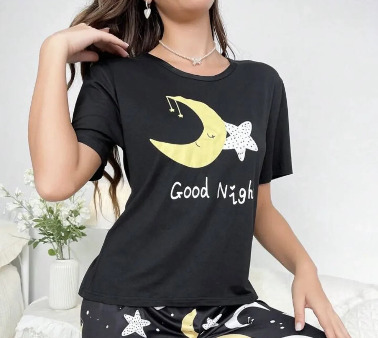 Ensemble piżama de Noël rouge à imprimé Original