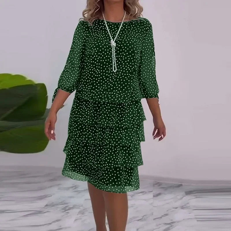 Ella - Szlafrok Midi à Pois Elegant