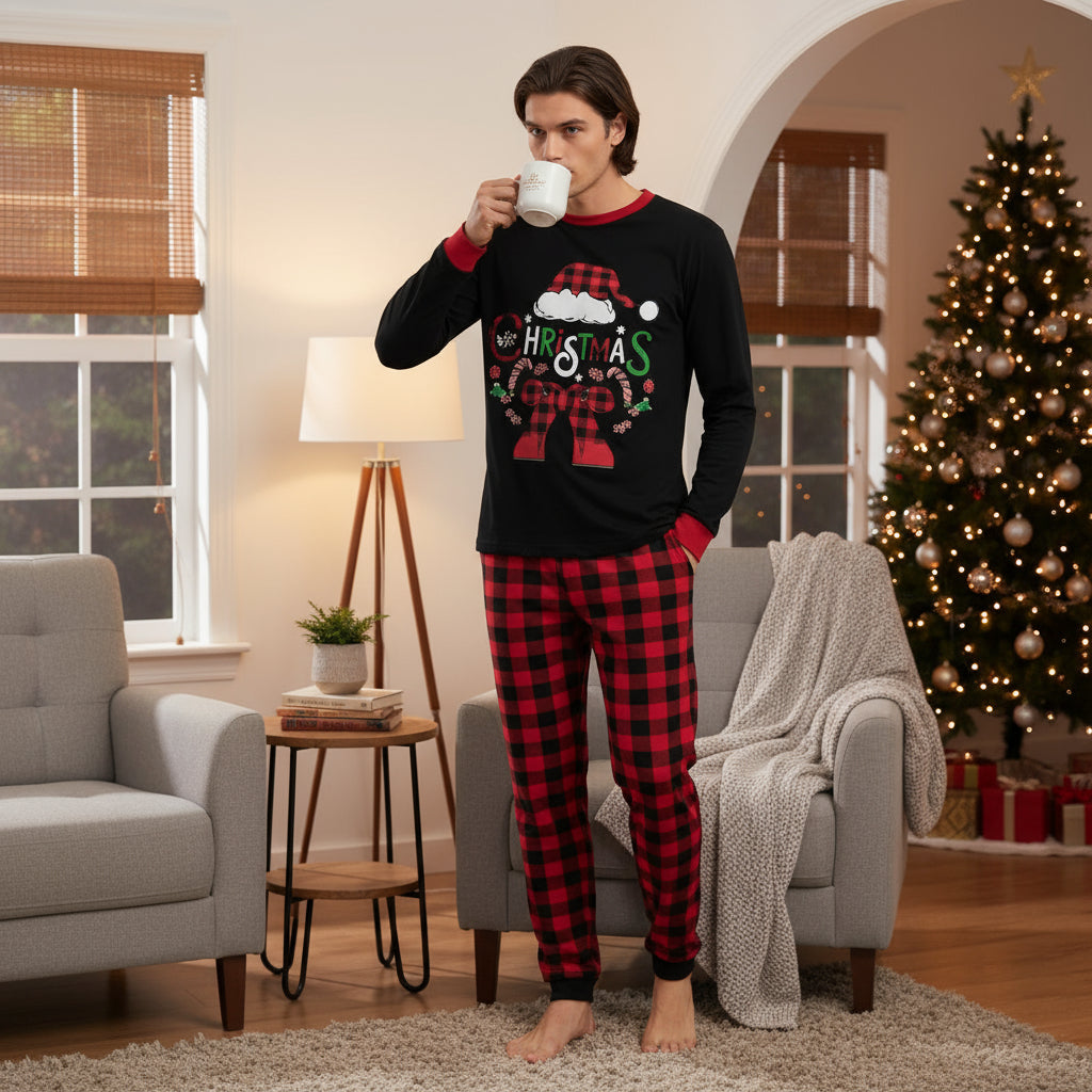Ensemble pajama de Noël pour homme avec imprimé