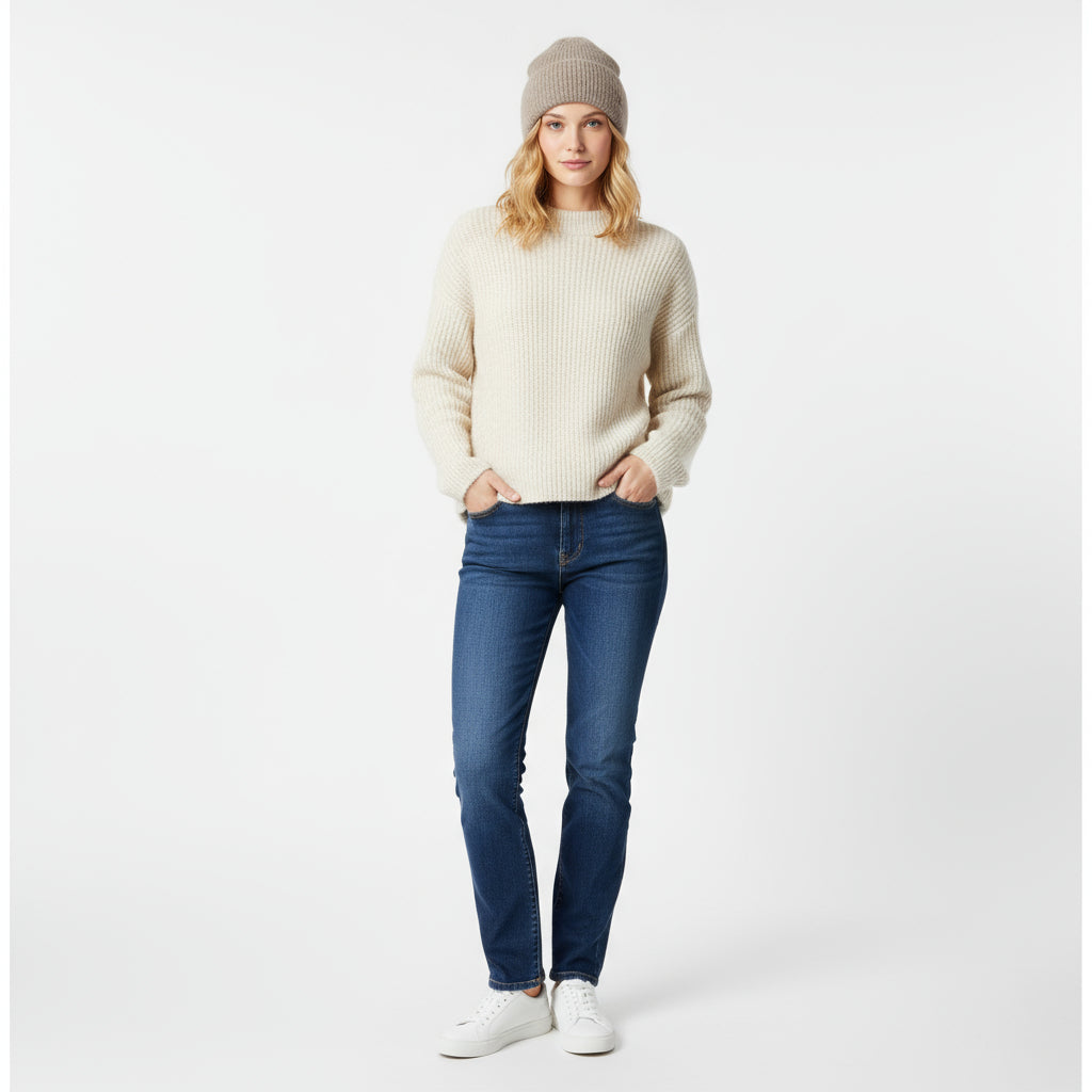 Bonnet d'hiver doux en Fourrure de lapin