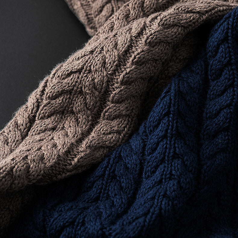 Pull en laine premium à torsade