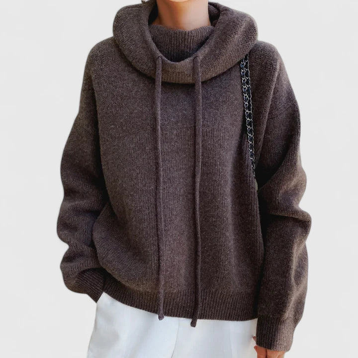 Sweat à capuche doux pour femme, à la coupe elegancki