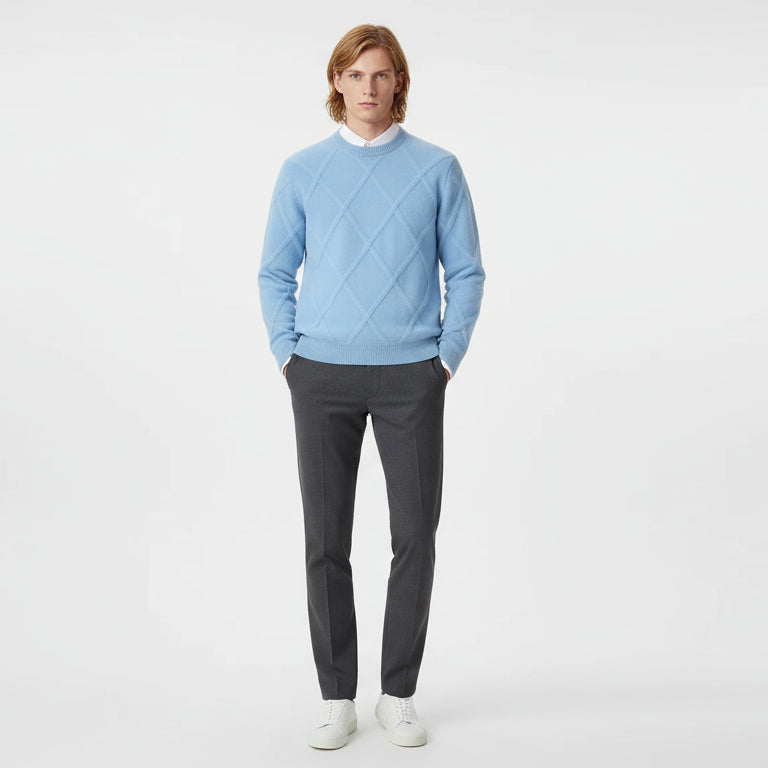 Pull and cachemire de qualité supérieure à motyw losanges