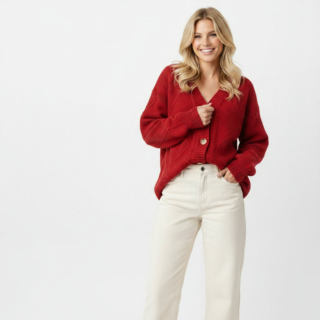 Kardigan tricoté au Charme Feminin