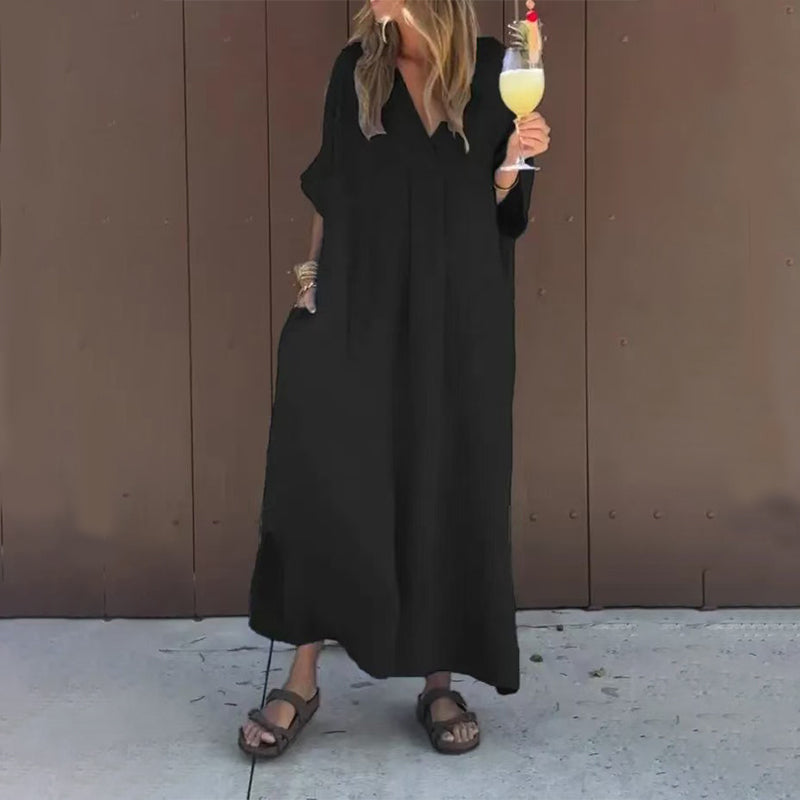 Alessia – Robe Décontractée à Col en V