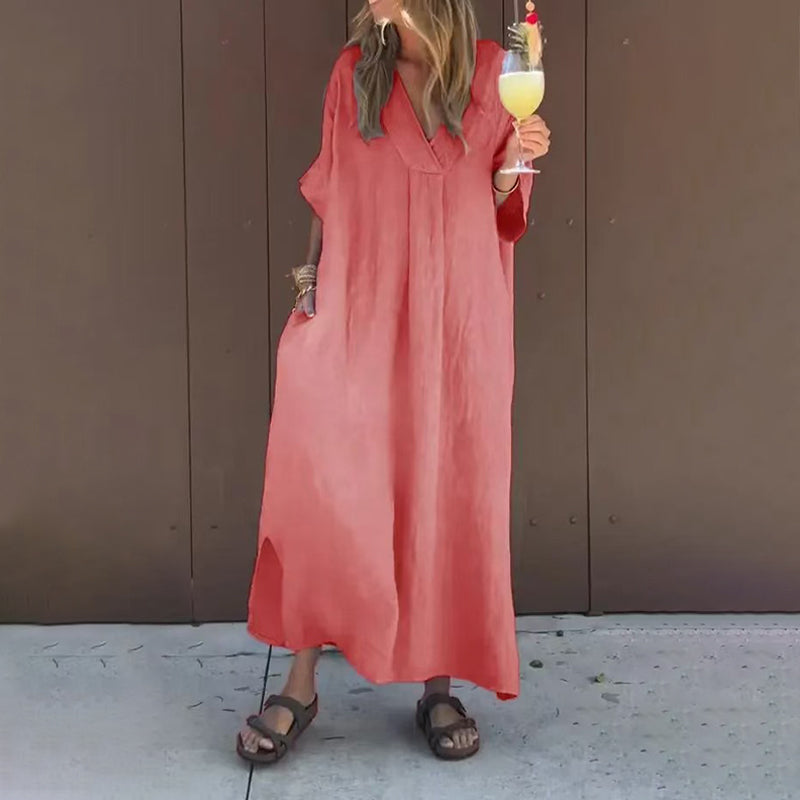 Alessia – Robe Décontractée à Col en V