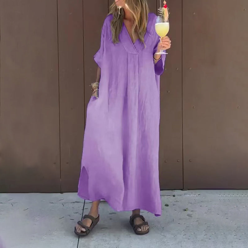 Alessia – Robe Décontractée à Col en V